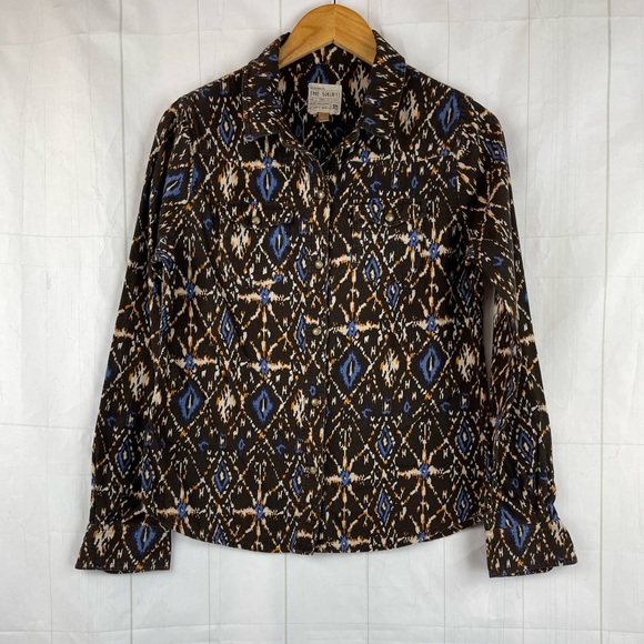 Joe’s Jeans Tribal Printed Button Down Shirt Size L - Picture 1 of 5